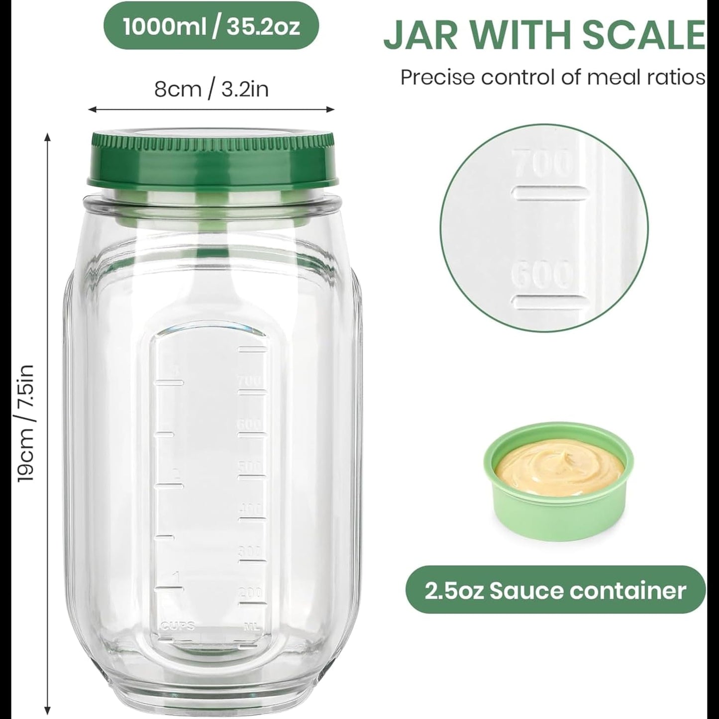 Fresh Vault Luxe Leakproof Salad Jar