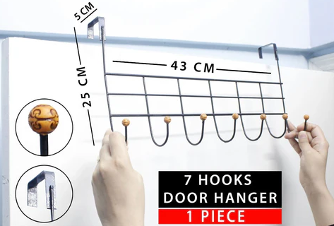 Over Door Hanger with 7 Hooks