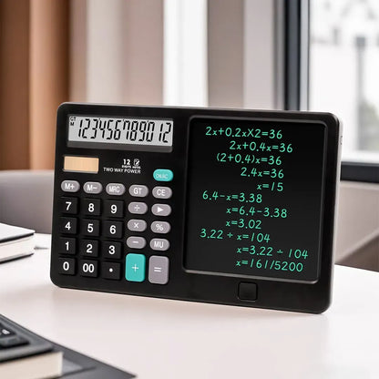 2 in 1 Calculator with Notepad with Pen