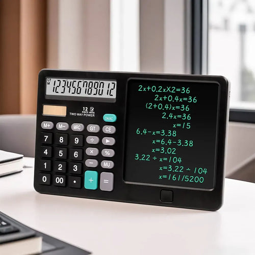 2 in 1 Calculator with Notepad with Pen