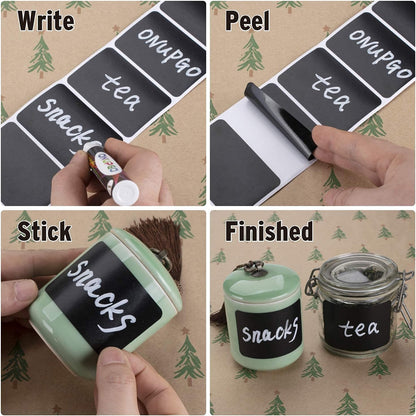 Chalkboard Labels Stickers Roll with Pen