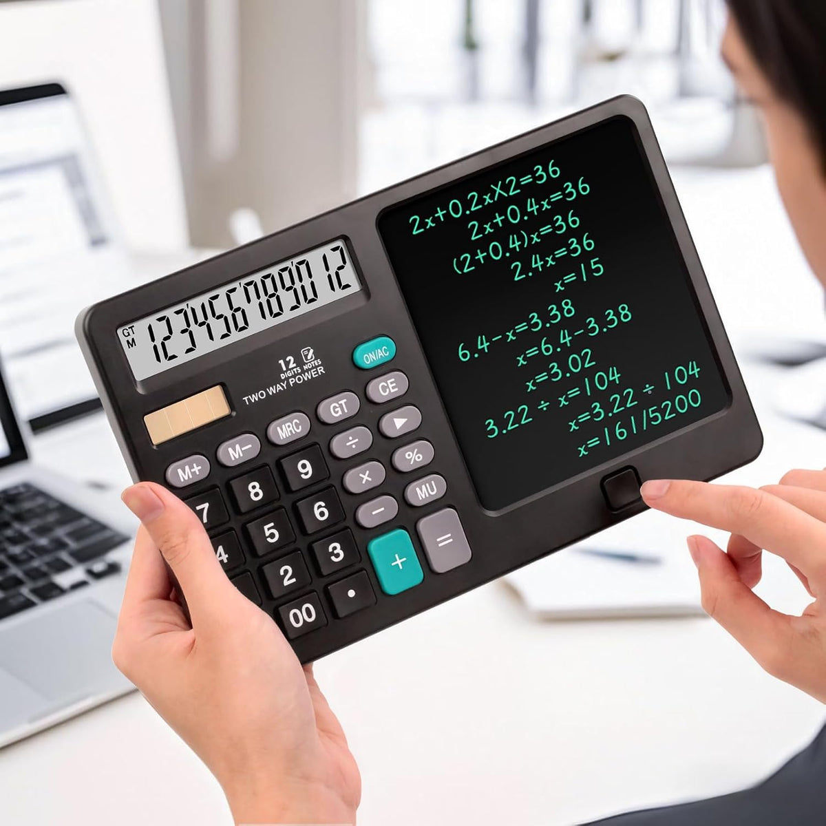 2 in 1 Calculator with Notepad with Pen