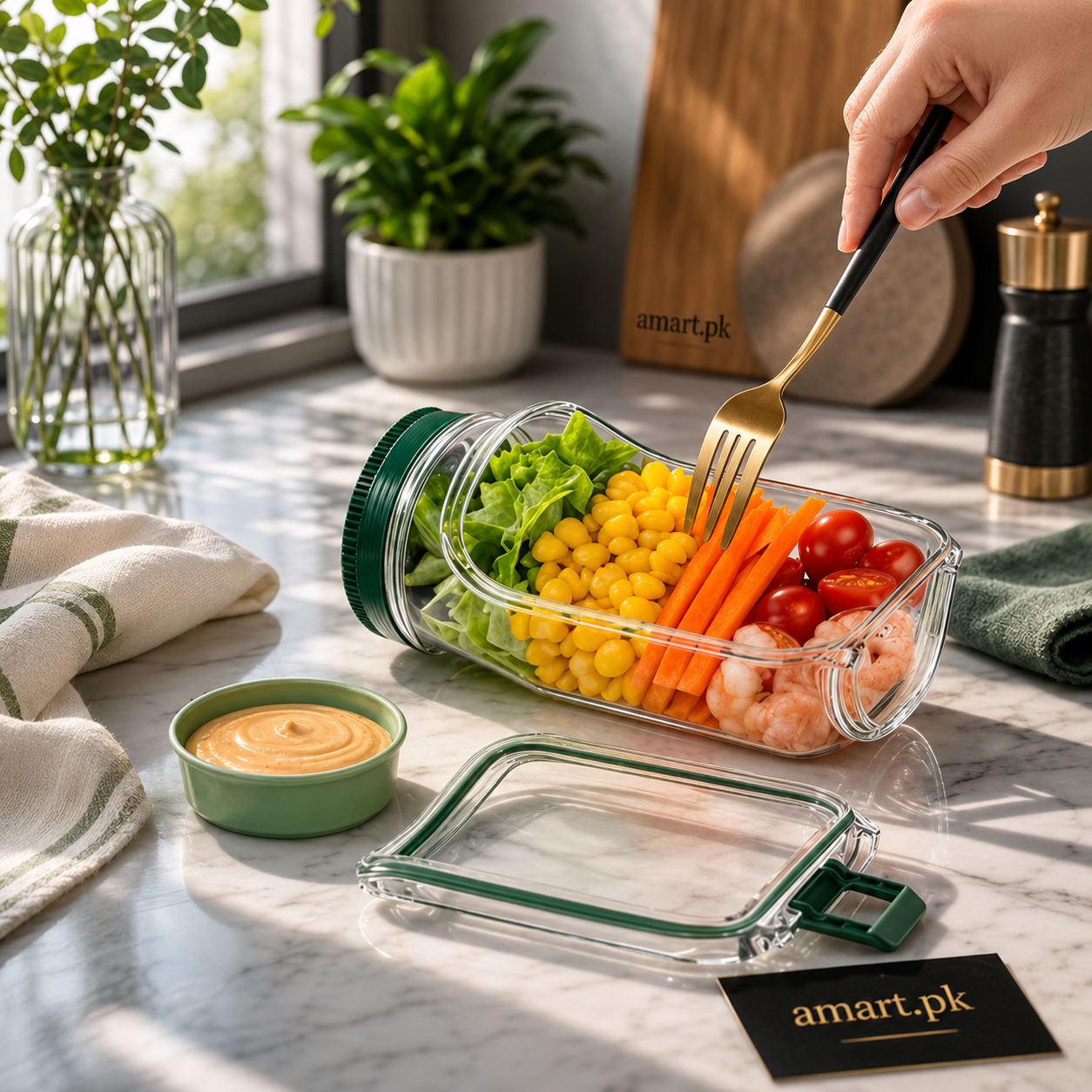 Fresh Vault Luxe Leakproof Salad Jar