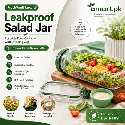 Fresh Vault Luxe Leakproof Salad Jar