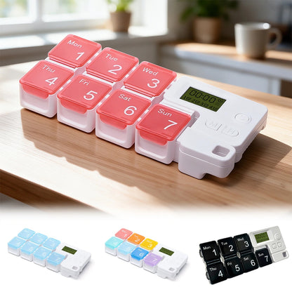 Smart Weekly Pill Organizer with Alarm Timer