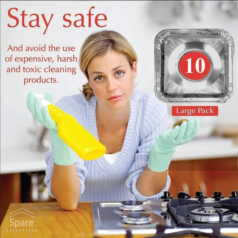 10pcs Aluminum Foil Gas Stove Burner Covers