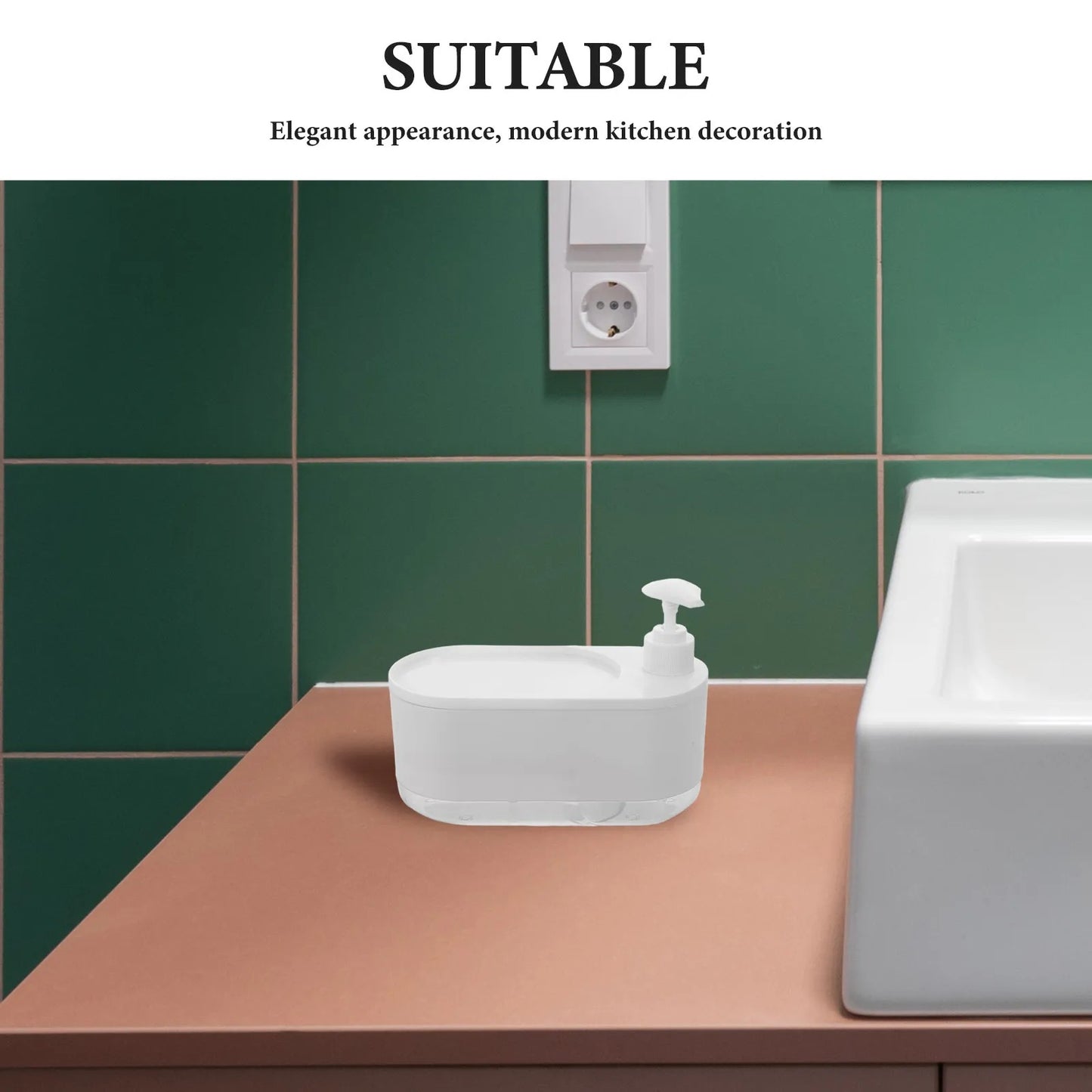 3-in-1 Kitchen Sink Soap Dispenser and  Sponge Holder