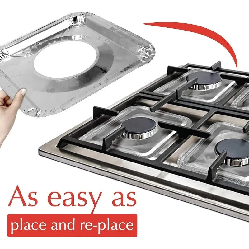 10pcs Aluminum Foil Gas Stove Burner Covers