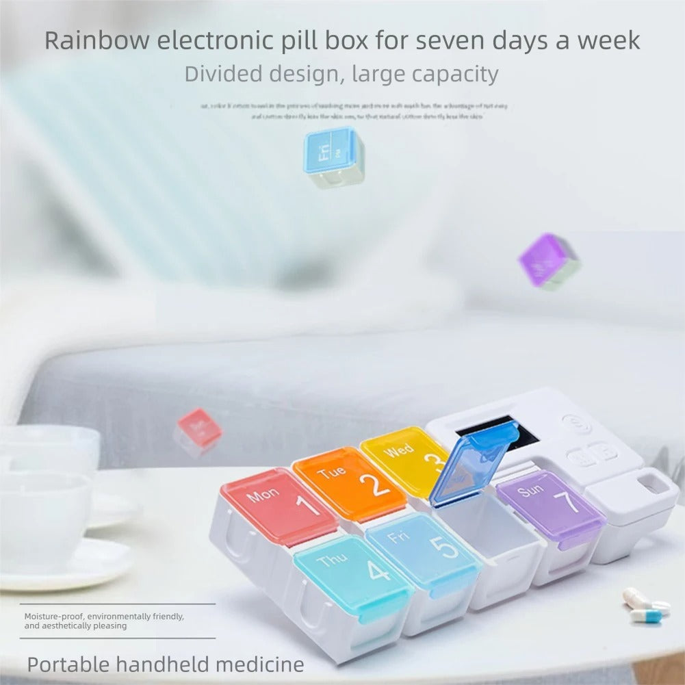 Smart Weekly Pill Organizer with Alarm Timer
