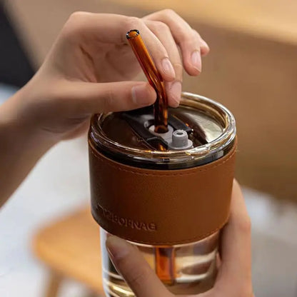 Leather coffee mug