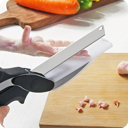 2 In 1 Multi-Function Stainless Steel Kitchen Scissors Cutter